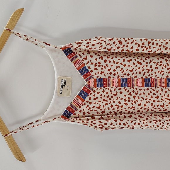 Savanna Jane Sunshine Divine Embroidered Maxi Dress Size Small Animal Print - Picture 3 of 11